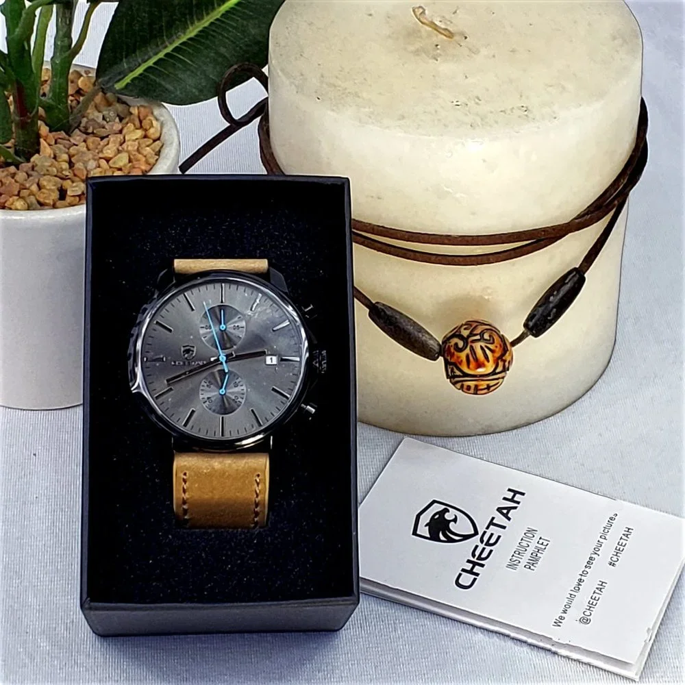 NEW Men's Watch CHEETAH Brand Fashion Sports Quartz Watch Waterproof Chronograph - Picture 2 of 6